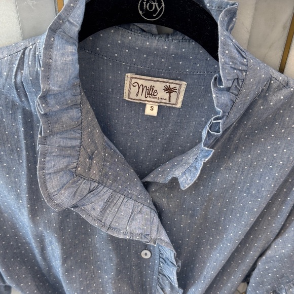 Blue Ruffled Mini Dress - Picture 2 of 4